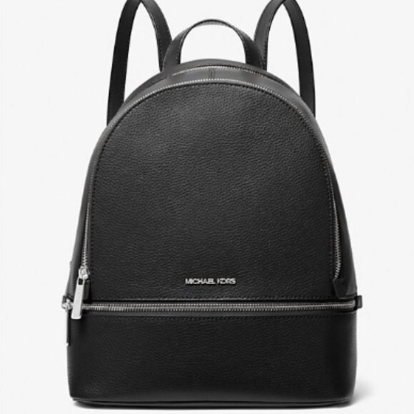 Michael Kors Rhea Black Backpack - NWT - Picture 1 of 7